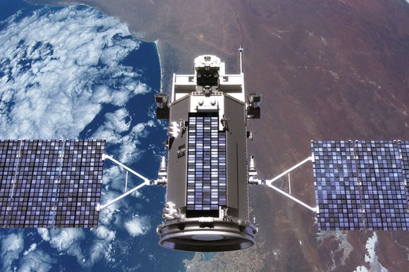 Artist concept of the Glory spacecraft in Earth orbit. Credit: NASA Goddard Space Flight Center