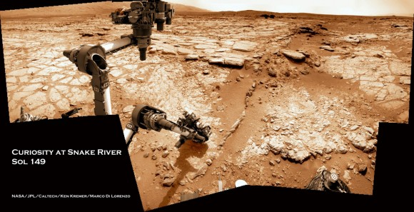 Curiosity at Snake River Sol 149_5a_Ken Kremer