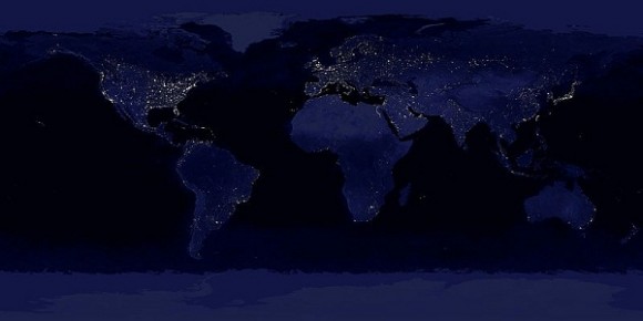 Where the dark skies are (and aren't). NASA image in the Public Domain courtesy of Marc Imhoff, Craig Mayhem & Robert Simon (NASA/GSFC) Christopher Elvidge(NOAA).