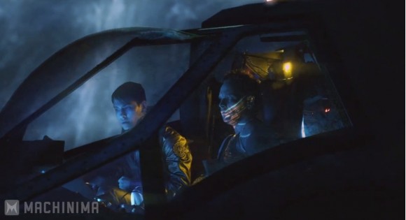 The nebulas in Battlestar: Blood and Chrome make for nice scenery, but they're a lot brighter than the truth, according to a Harvard astronomer. Credit: Battlestar Galactica: Blood and Chrome/Machinima (screencap)