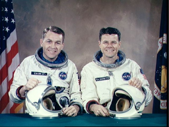 Elliott See (left) and Charlie Bassett, who were slated to fly aboard the Gemini 9 mission. Credit: NASA