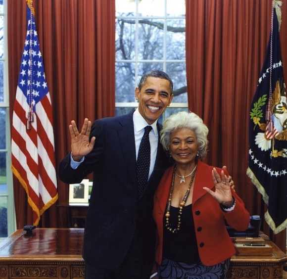 President Obama & Nichelle Nichols (image credit: Nichelle Nichols).