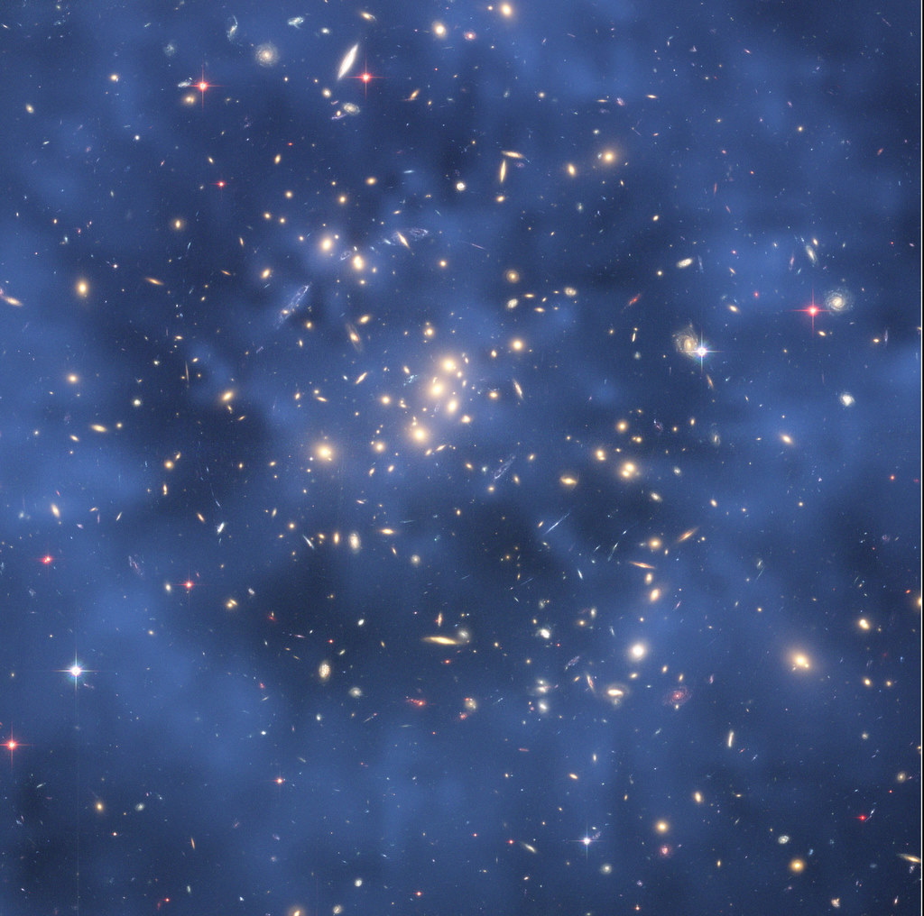 ring of dark matter discovered around a galaxy cluster