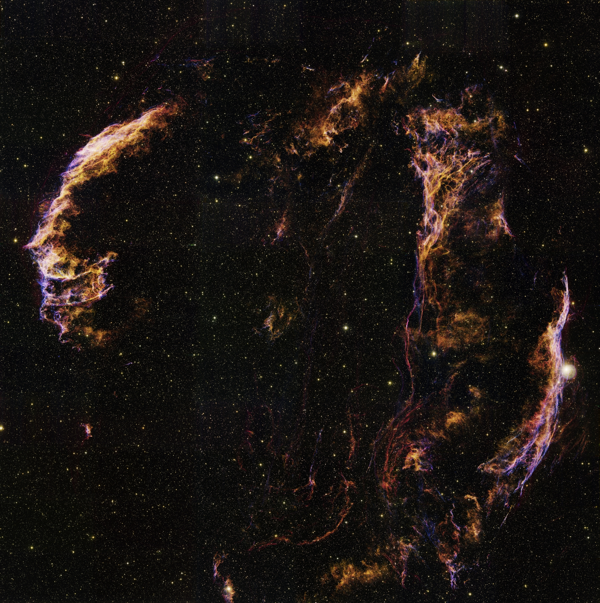 Gulbės vija, 5-10 tūkstančių metų senumo supernovos liekana. ©NOAO, WIYN